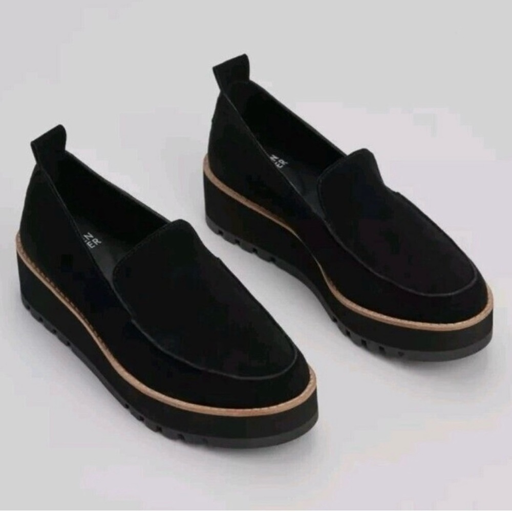 Eileen Fisher Ells Suede Loafer
Wedge Black Shoes Size 9.5